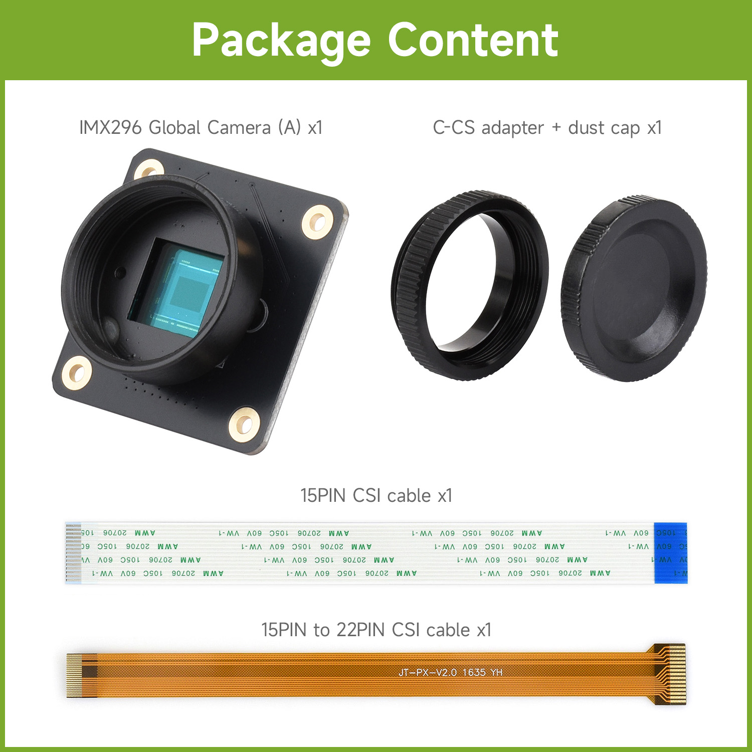 Waveshare IMX296 Global Shutte - đánh giá và giá Raspberry Pi Global Shutter Camera Imx296